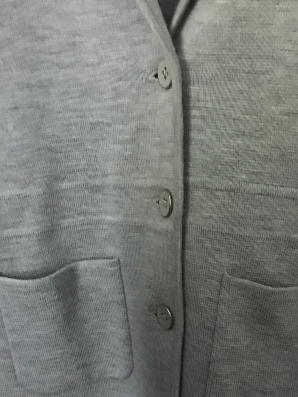 Talbots Light Gray Knit Blazer Jacket - Picture 3 of 4